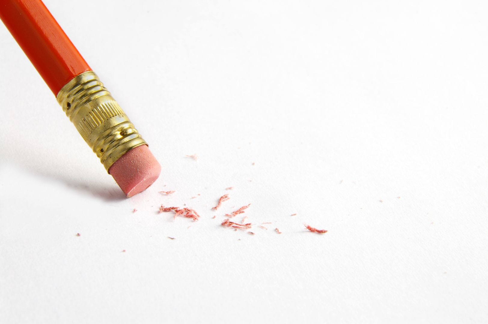 Pencil erasing a mistake